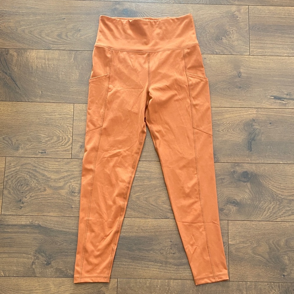 American Eagle The Everything Pocket Leggings Brown Tan Double Pocket M Regular - Picture 2 of 5